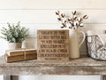 Proverbs 3:5 Freestanding Reclaimed Wood Bible Verse Sign