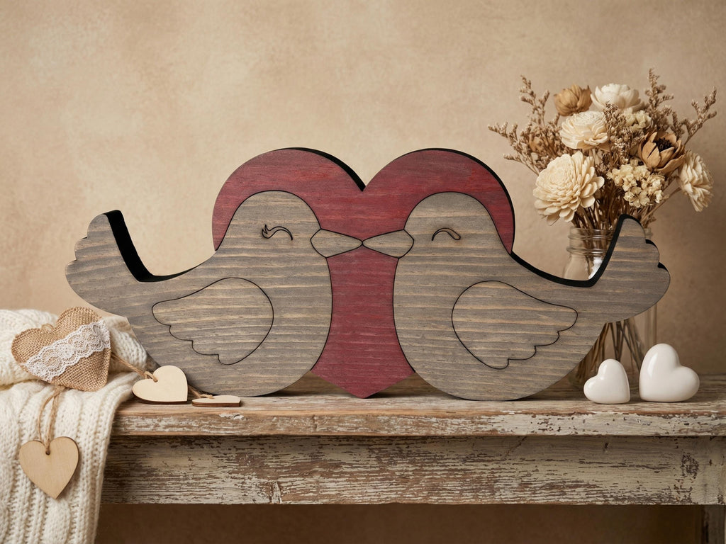Reclaimed Wood Love Birds