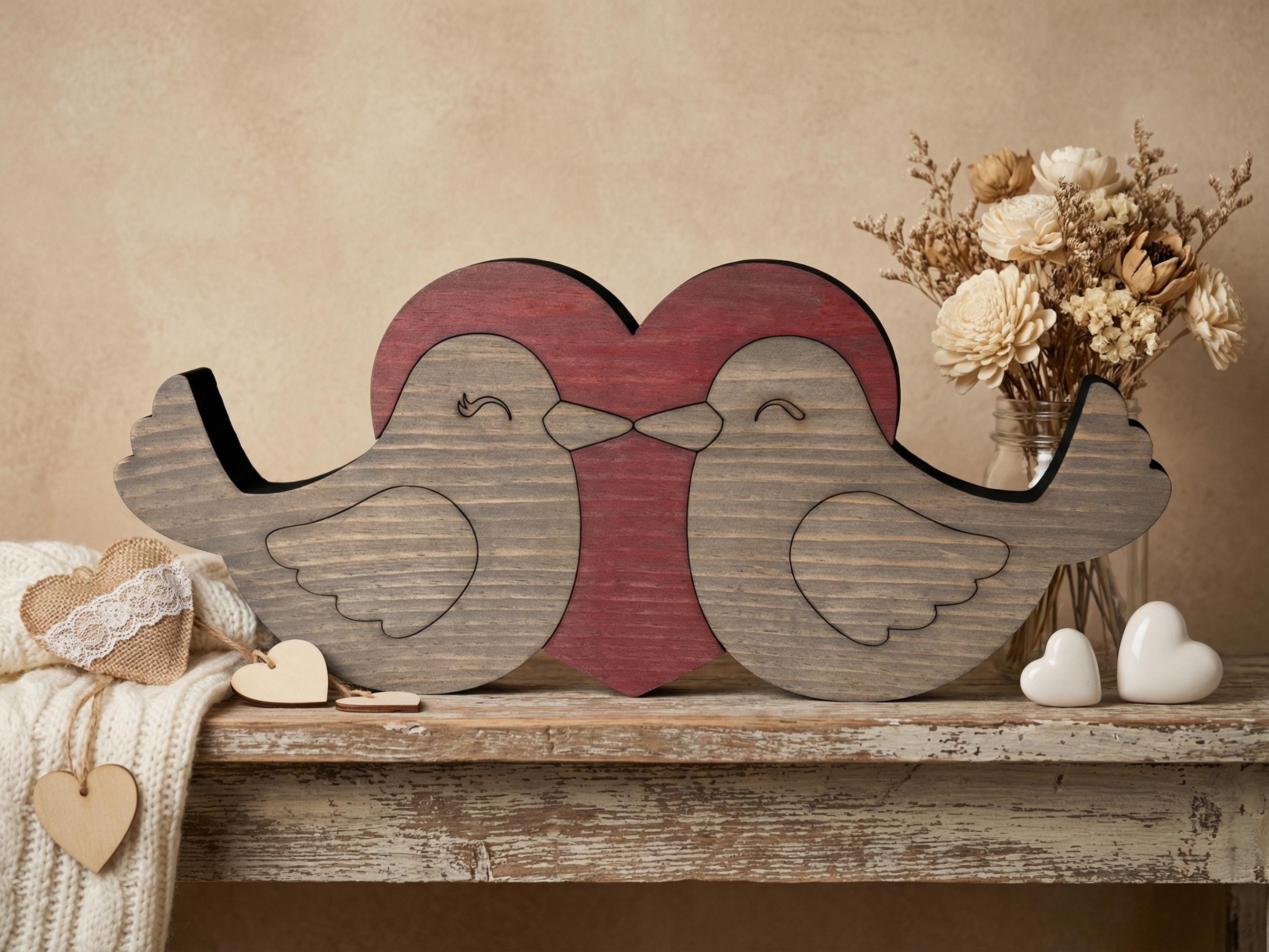 Reclaimed Wood Love Birds