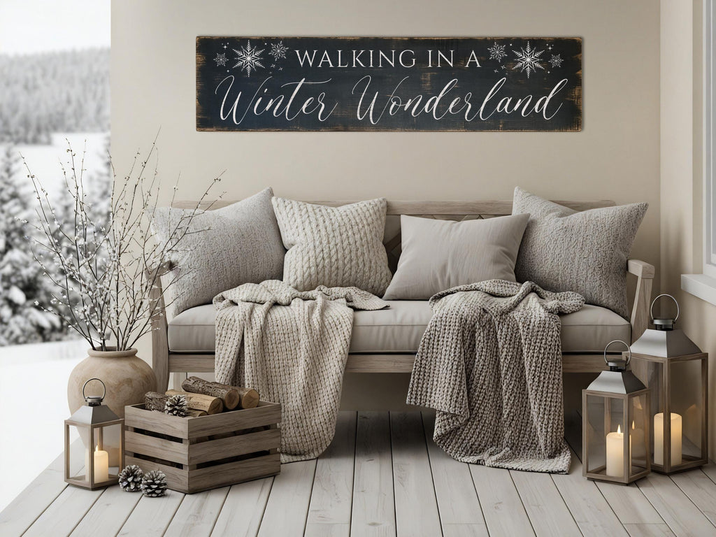 Walking in a Winter Wonderland Rustic Sign