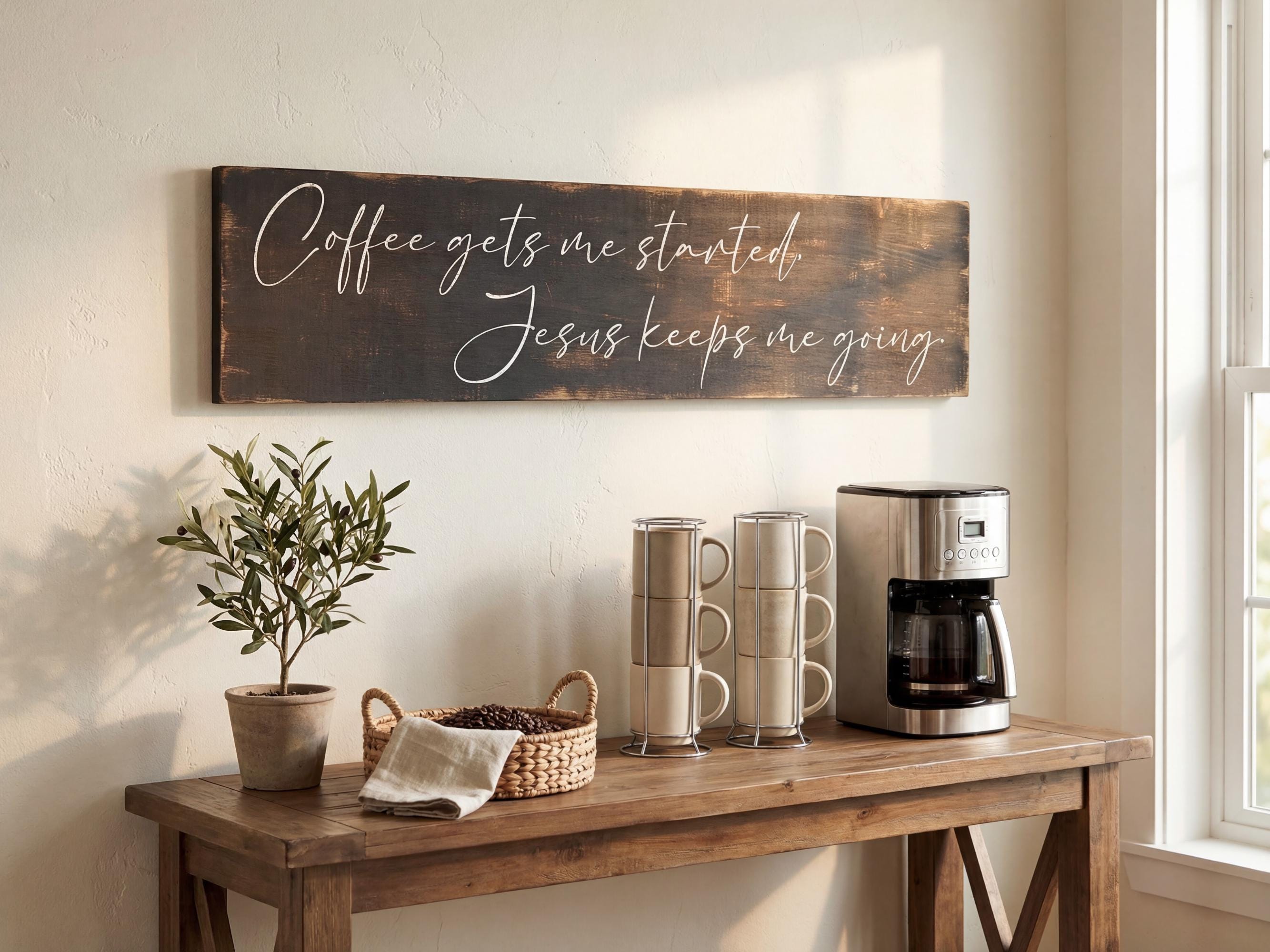 Antique Style Coffee Bar Sign