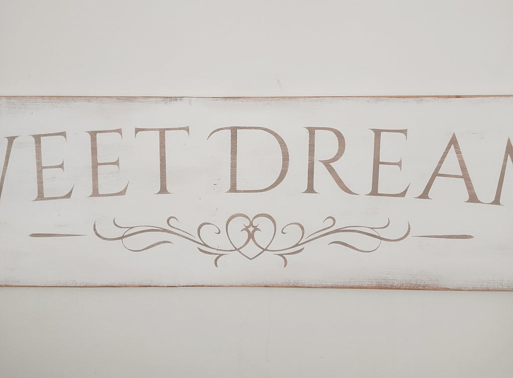 Antique Style Sweet Dreams Wooden Sign