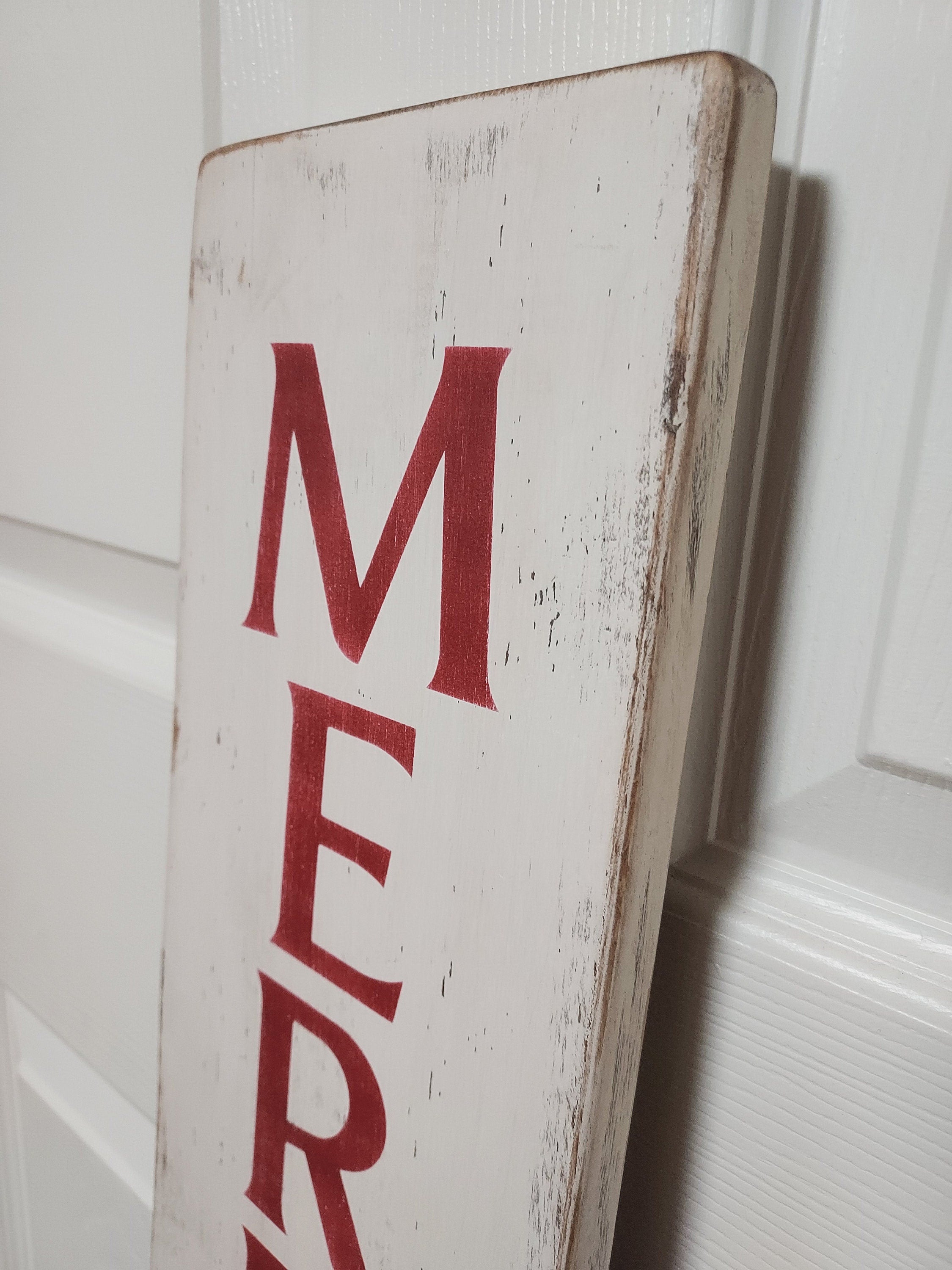 Merry Christmas Reclaimed Wood Sign
