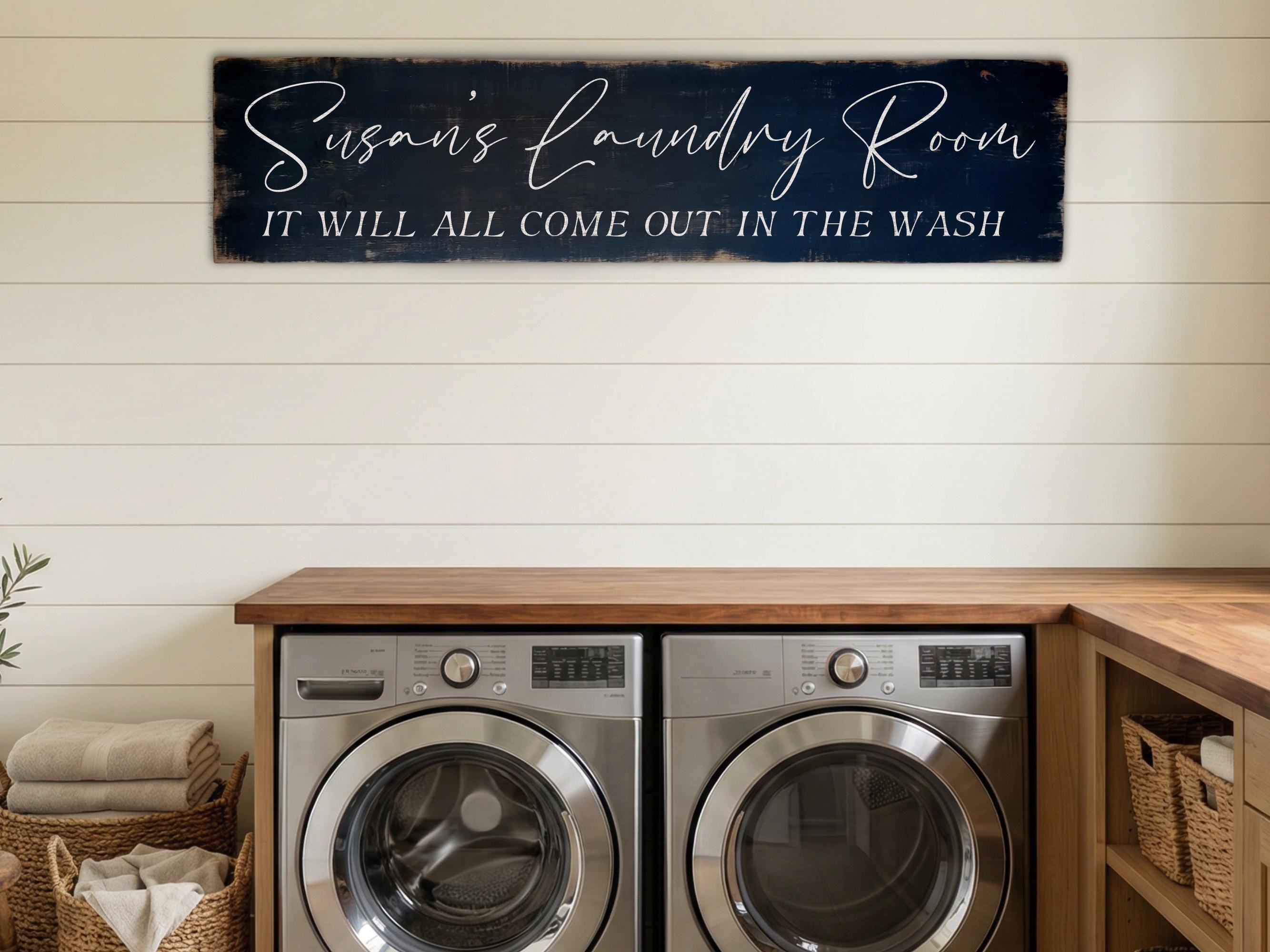 Custom Antique Style Laundry Room Sign