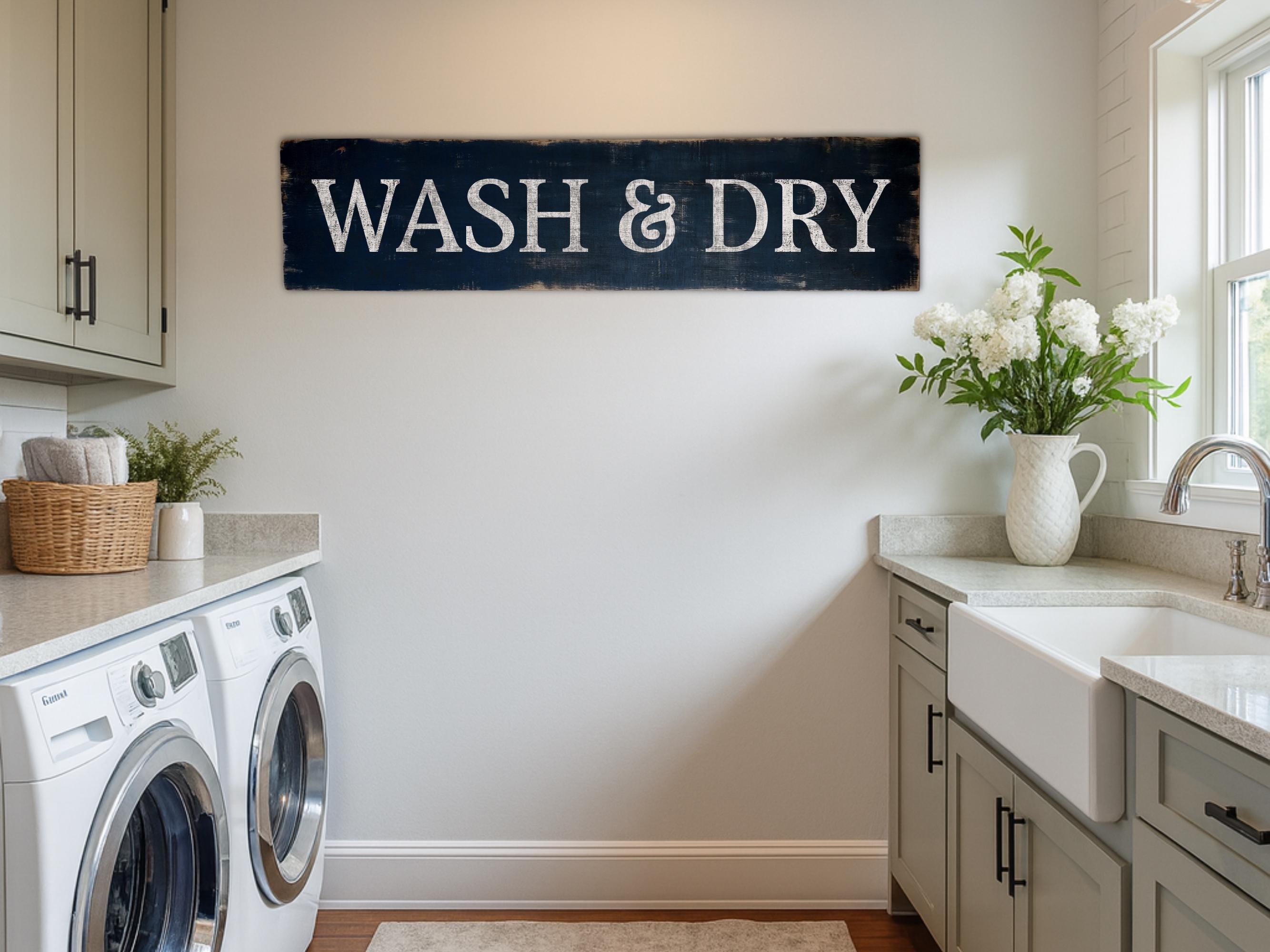 Antique Style Wash & Dry sign
