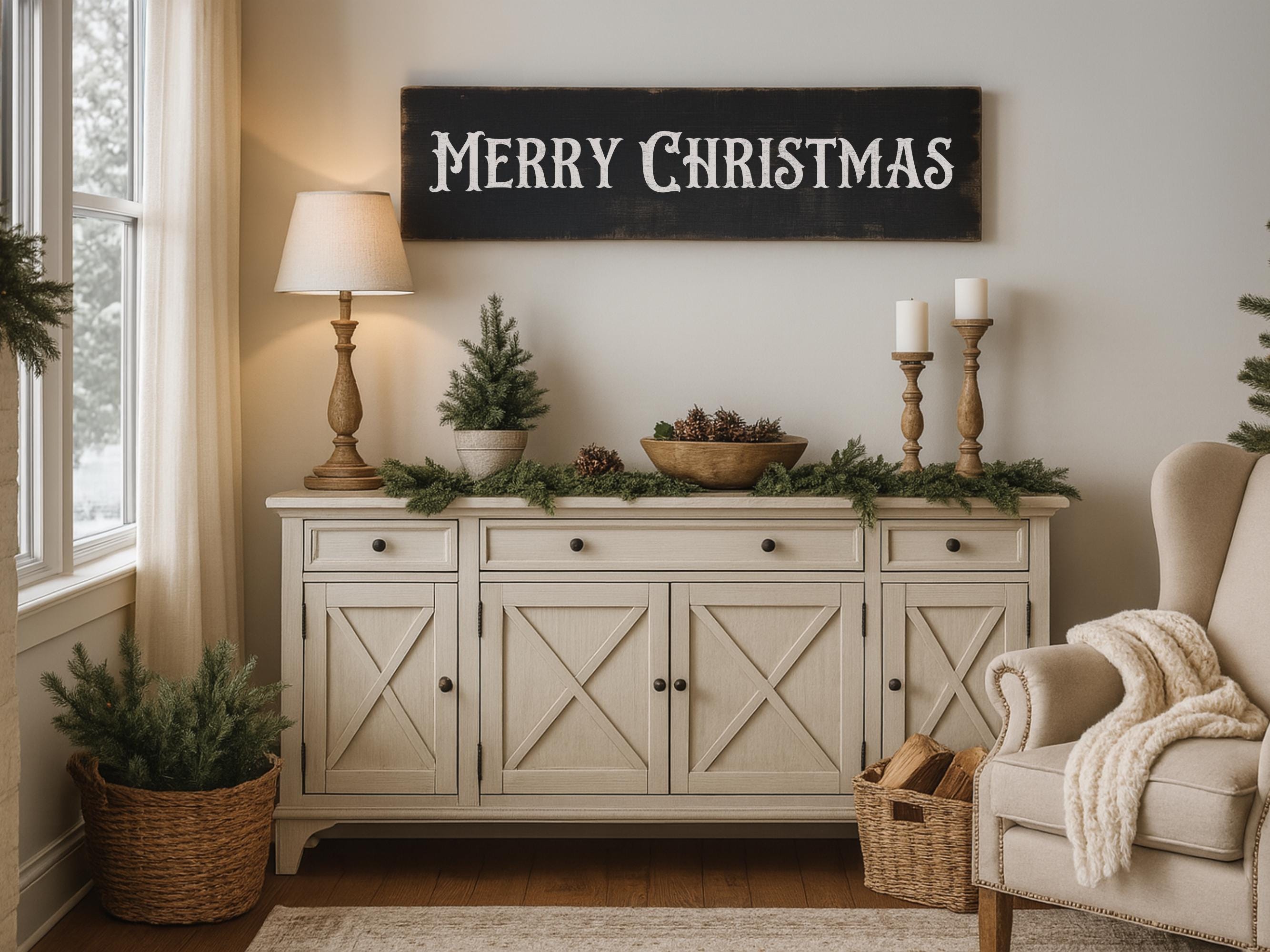 Rustic Merry Christmas Sign