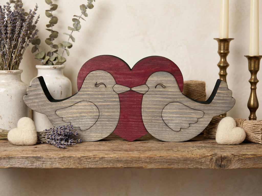 Reclaimed Wood Love Birds