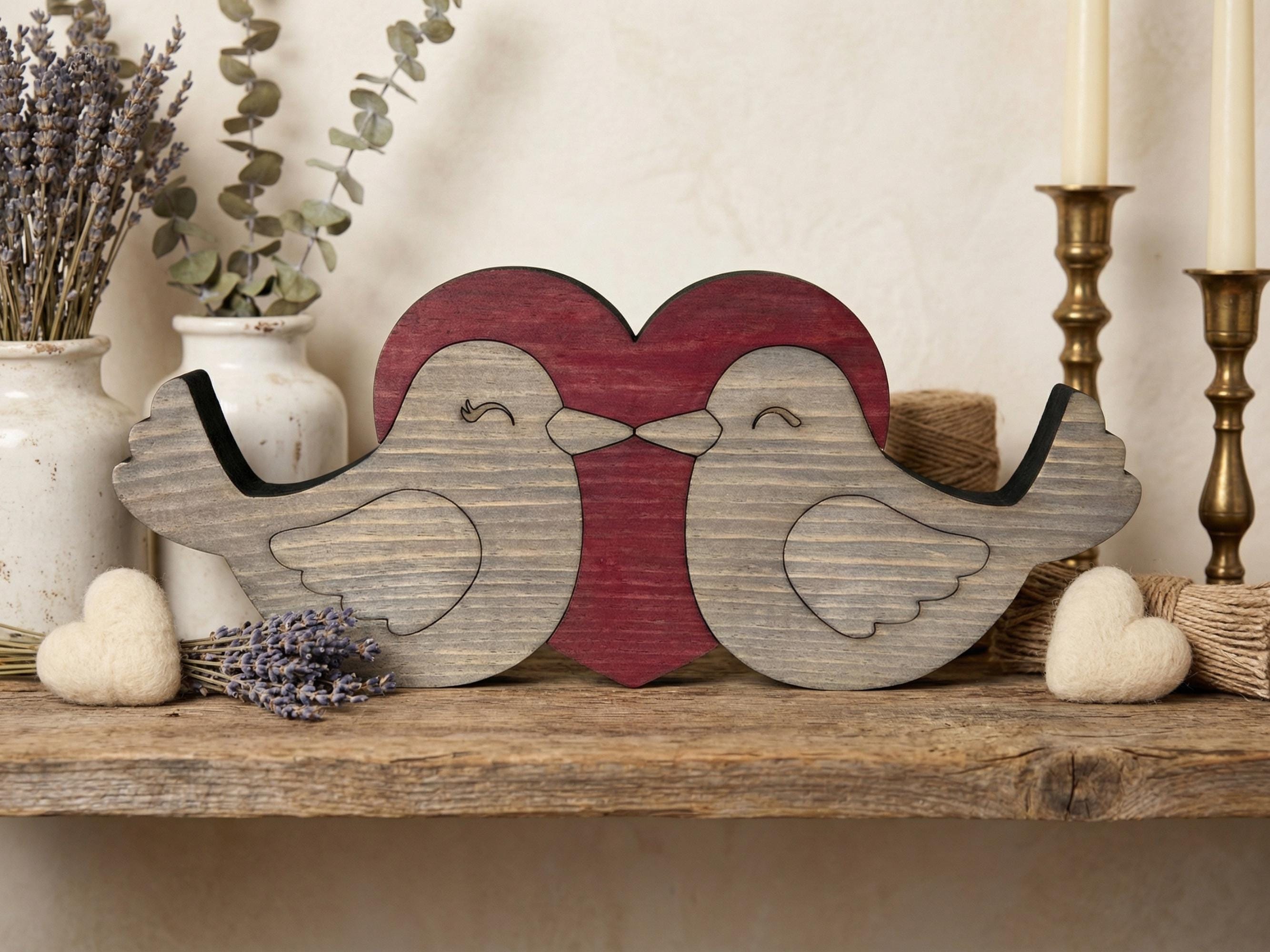 Reclaimed Wood Love Birds