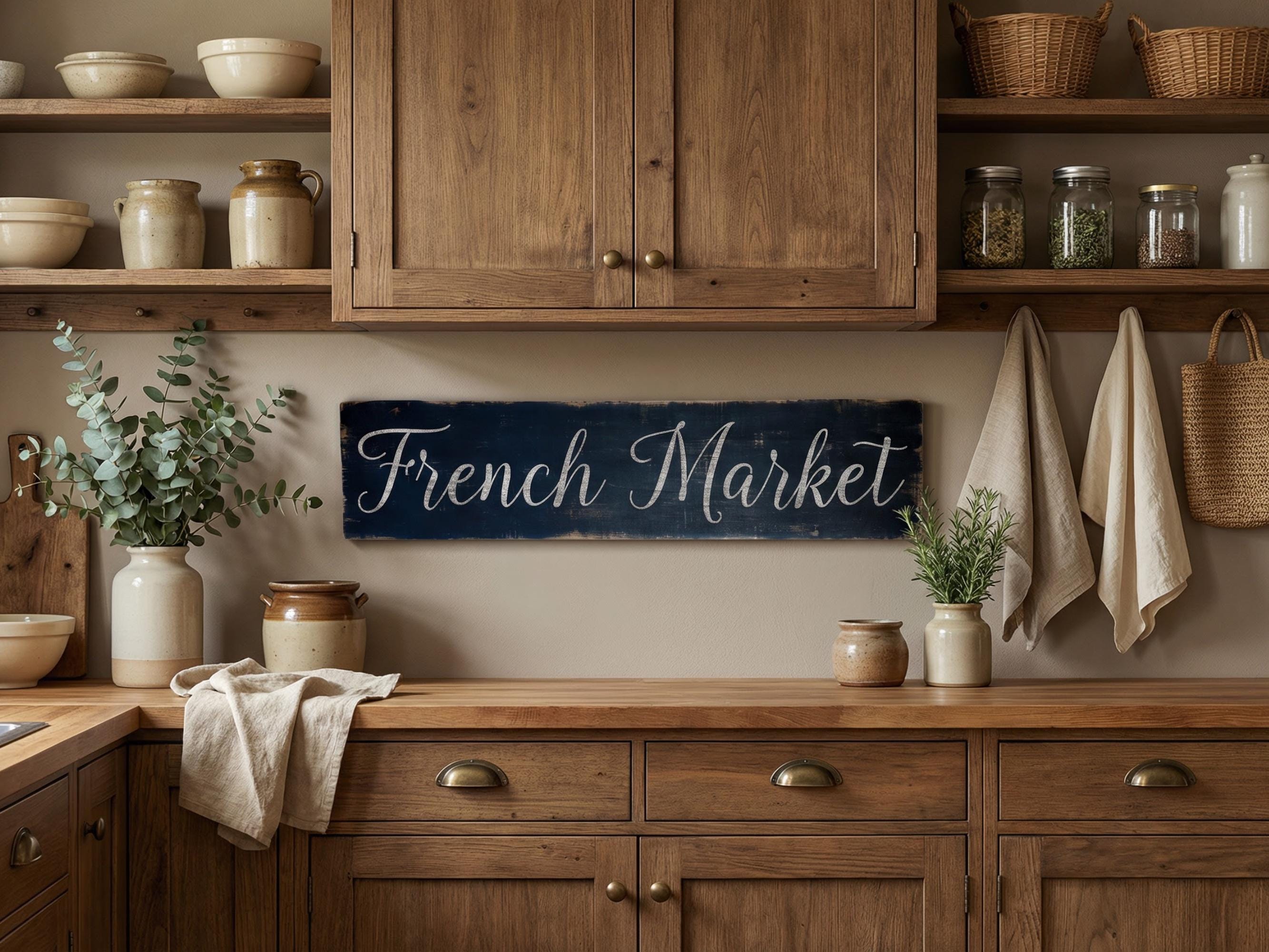Antique Style French Market Sign