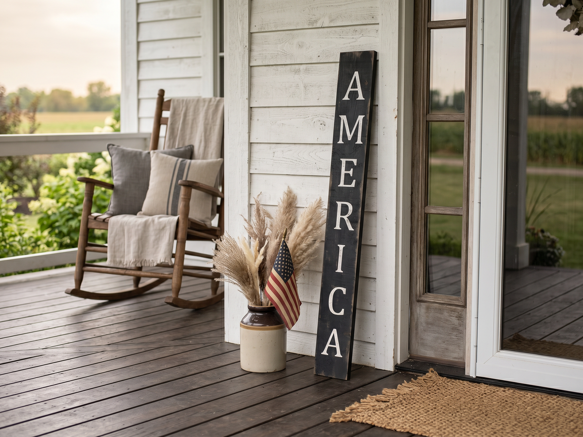 America Porch Leaner Sign
