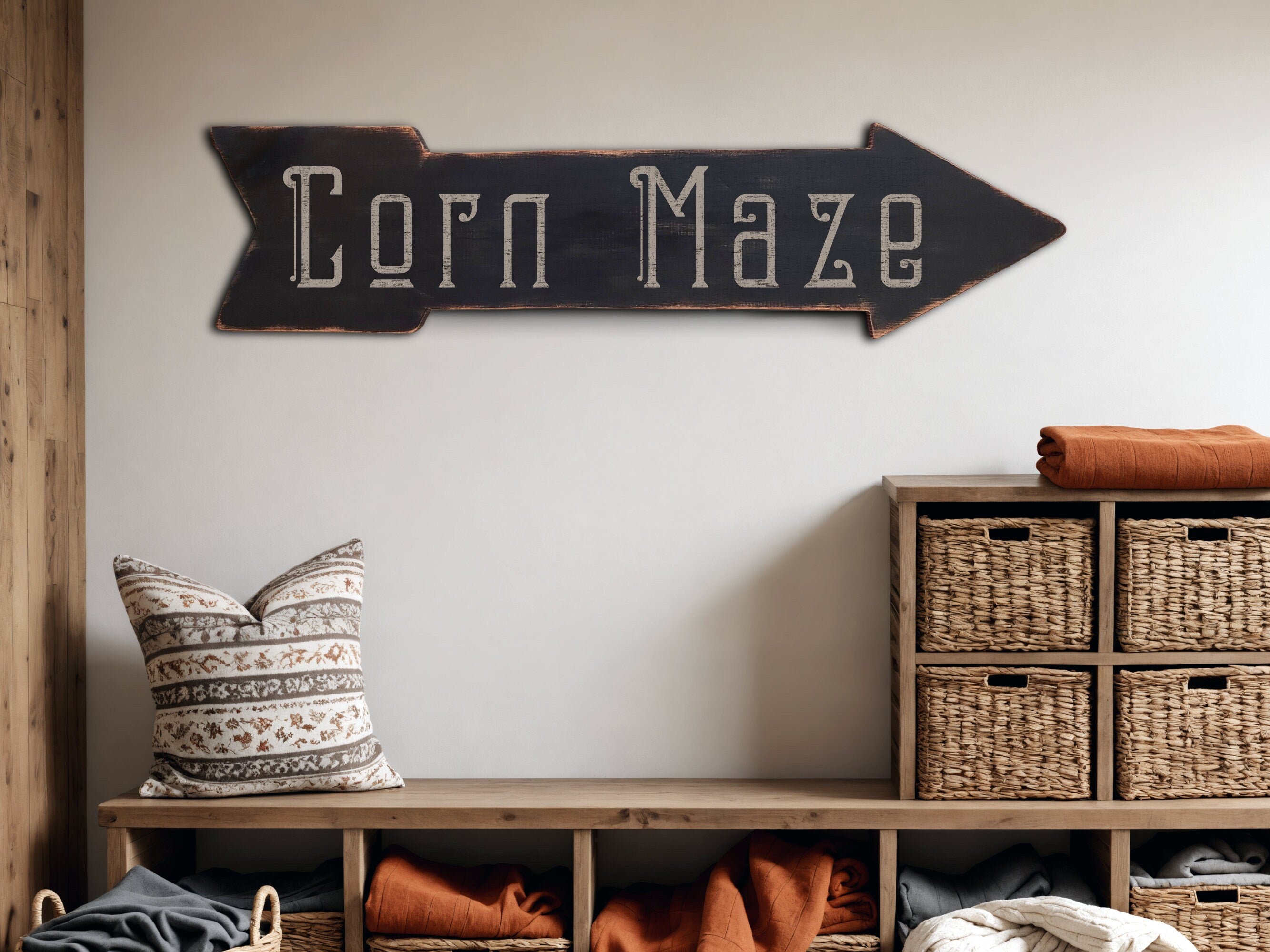 Corn Maze Arrow Sign