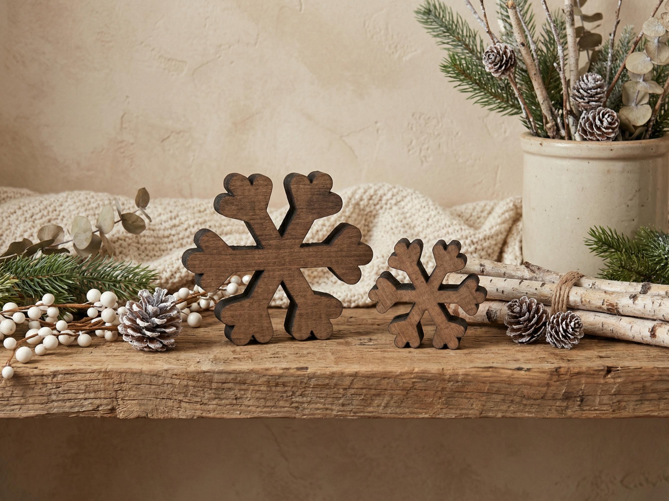 Reclaimed Wood Snowflakes