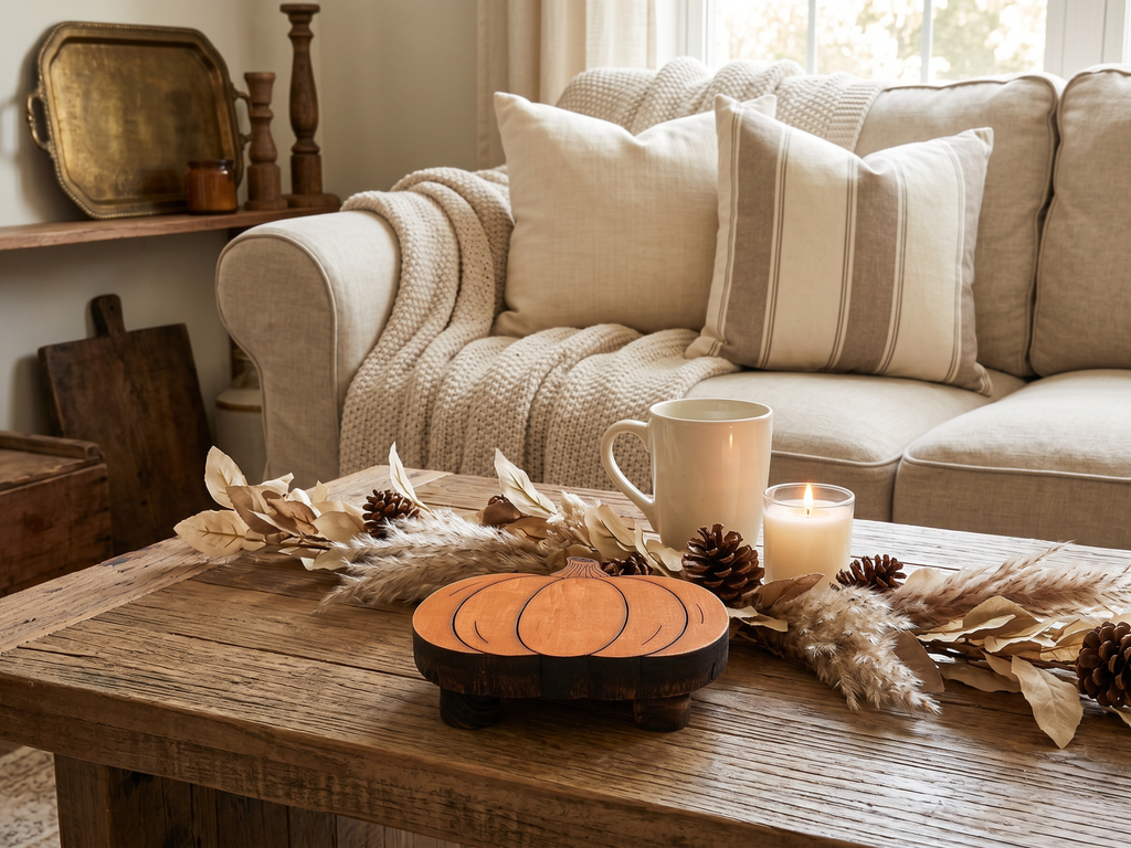 Reclaimed Wood Pumpkin Risers