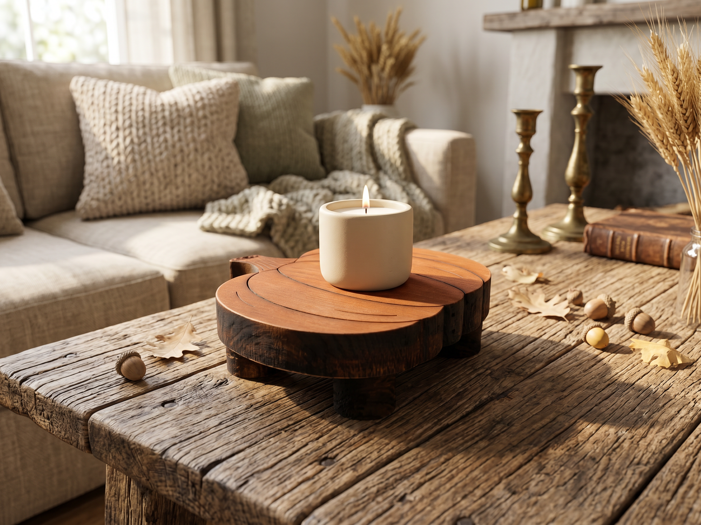 Reclaimed Wood Pumpkin Risers