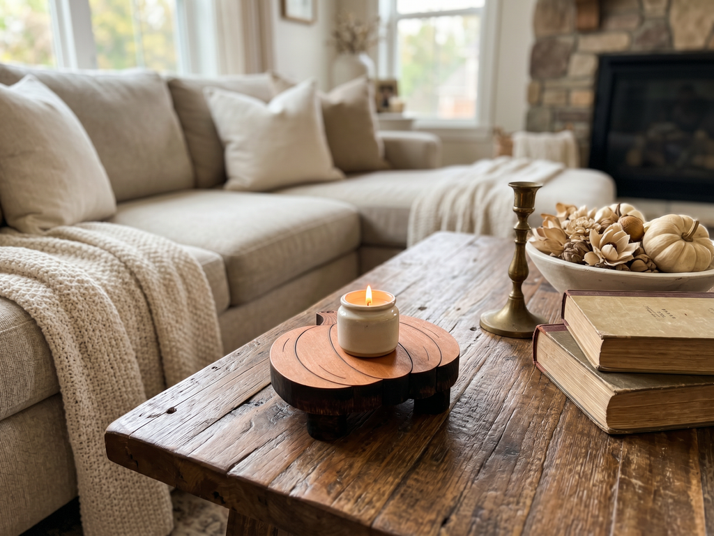 Reclaimed Wood Pumpkin Risers