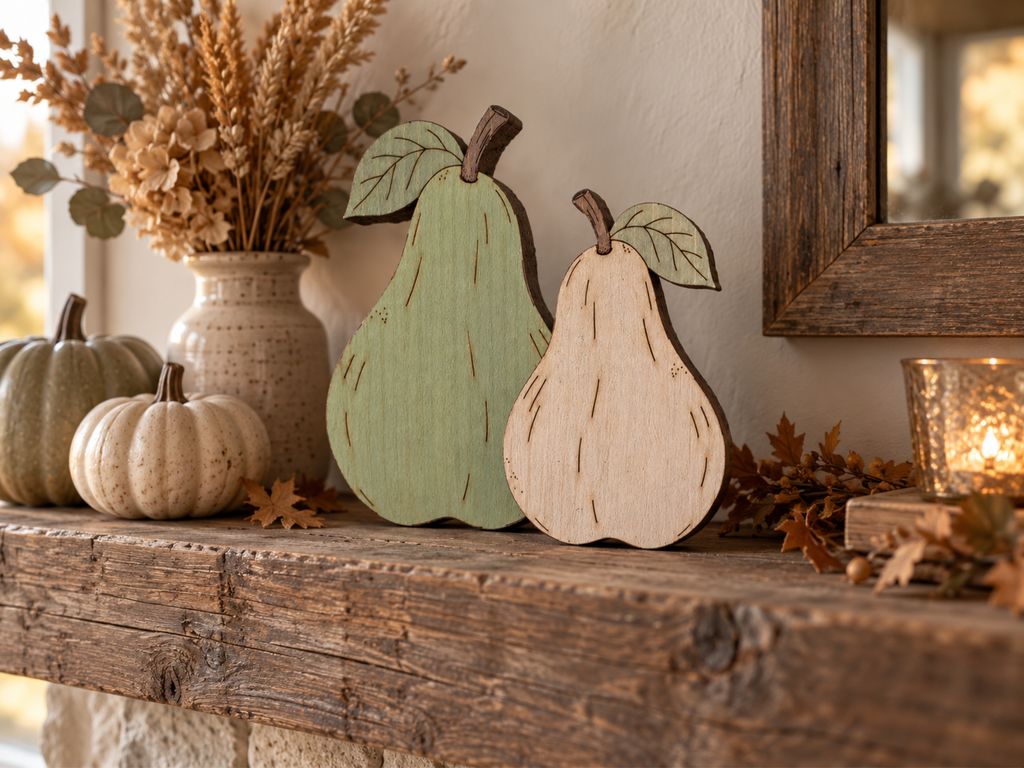 Rustic Wooden Pears