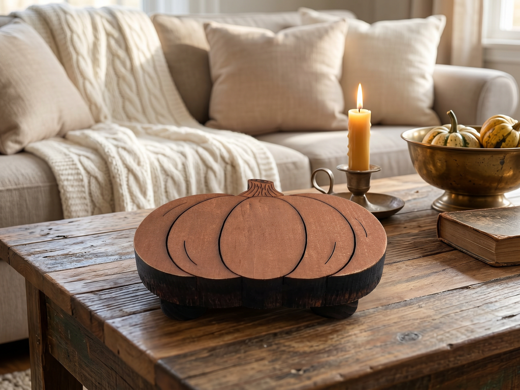 Reclaimed Wood Pumpkin Risers