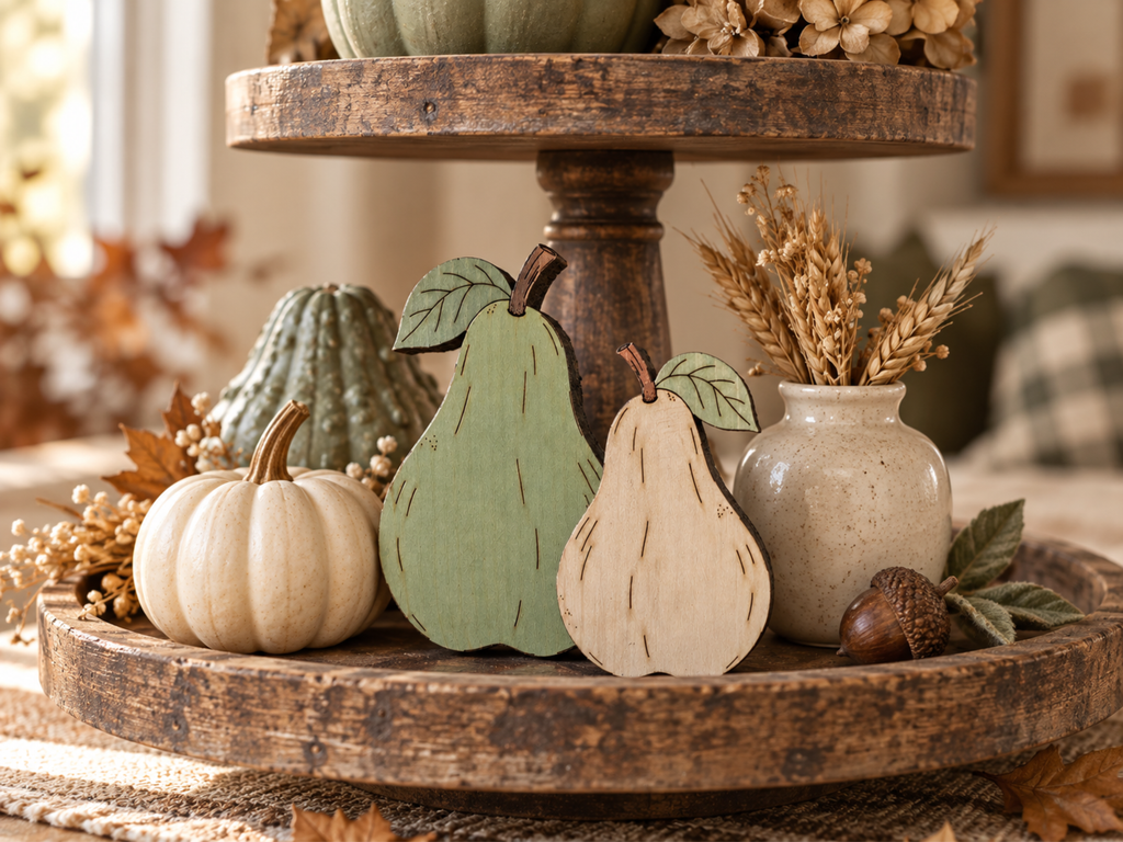 Rustic Wooden Pears