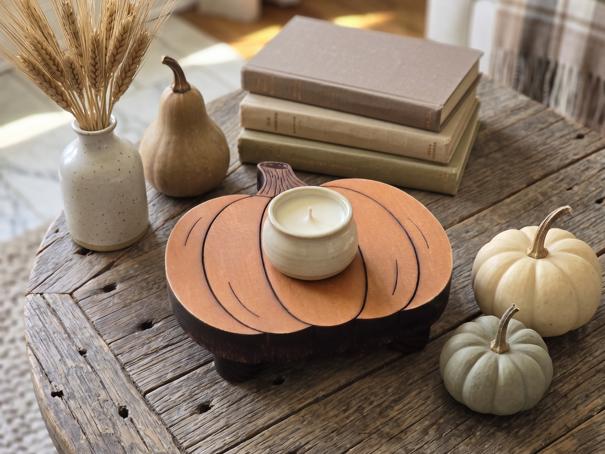 Reclaimed Wood Pumpkin Risers