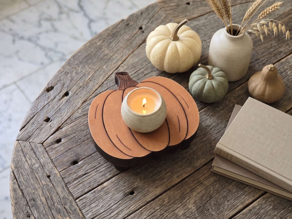 Reclaimed Wood Pumpkin Risers
