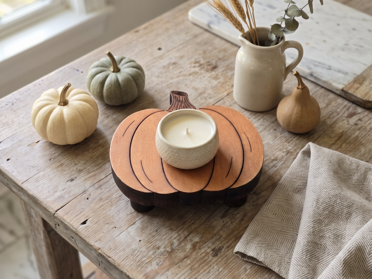 Reclaimed Wood Pumpkin Risers