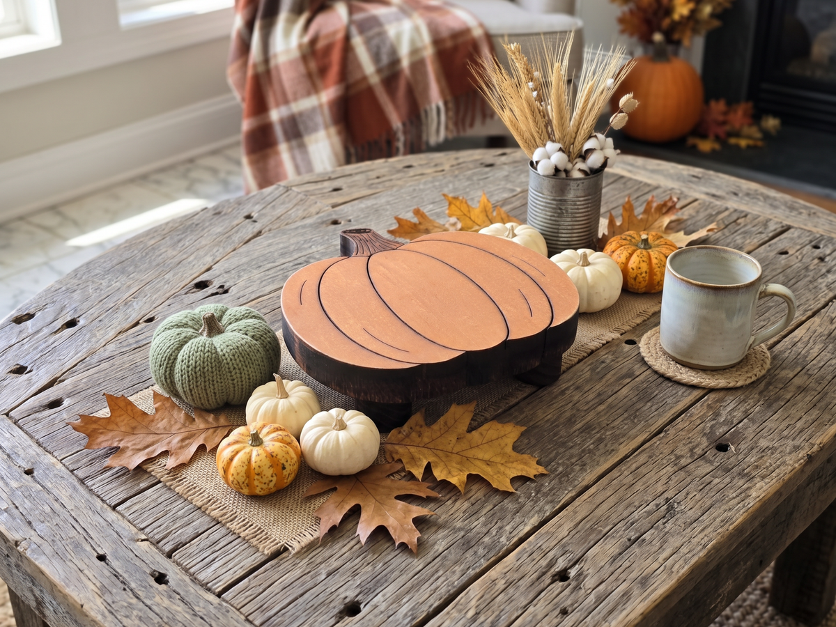 Reclaimed Wood Pumpkin Risers