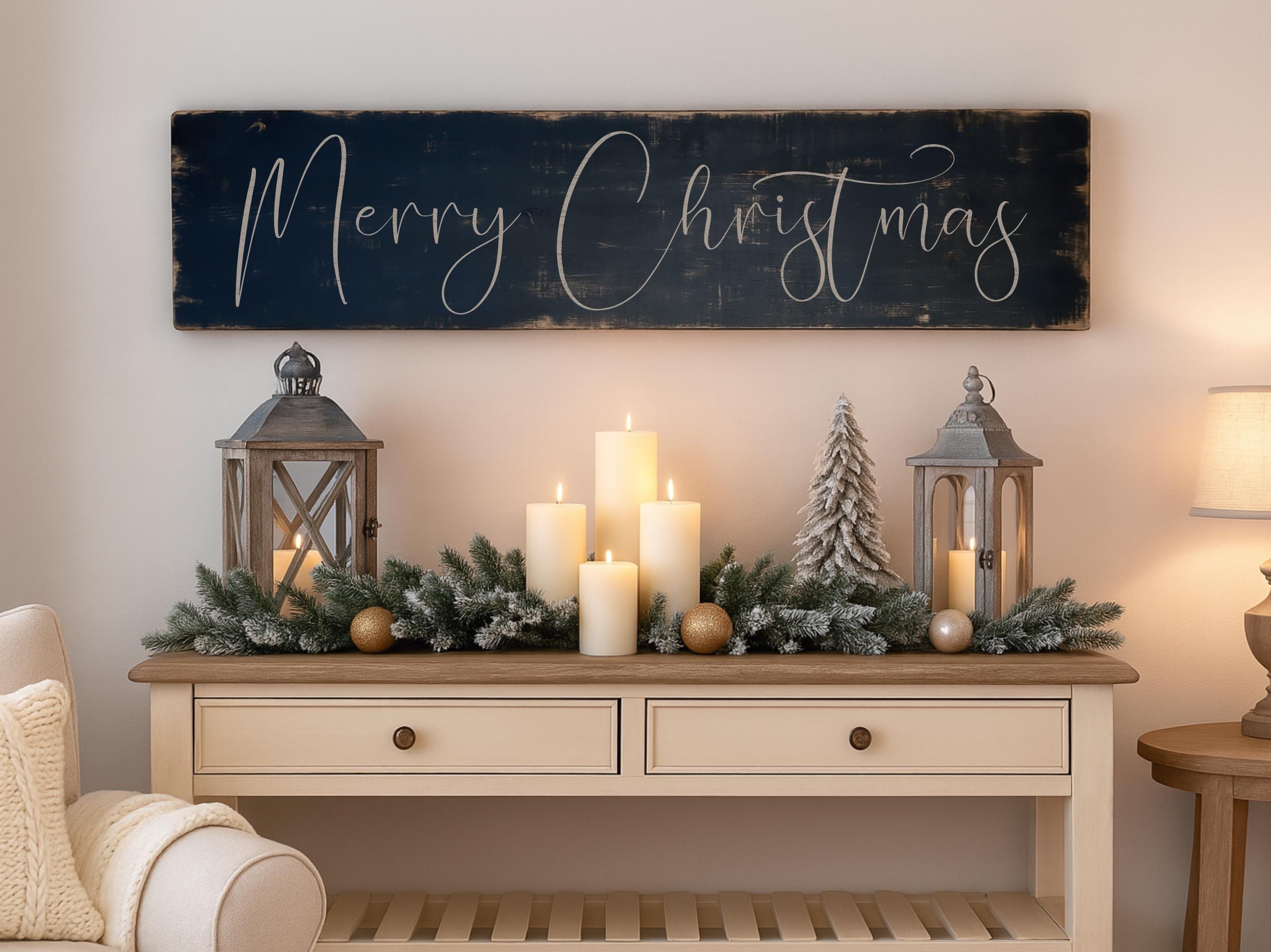 Rustic Merry Christmas Sign