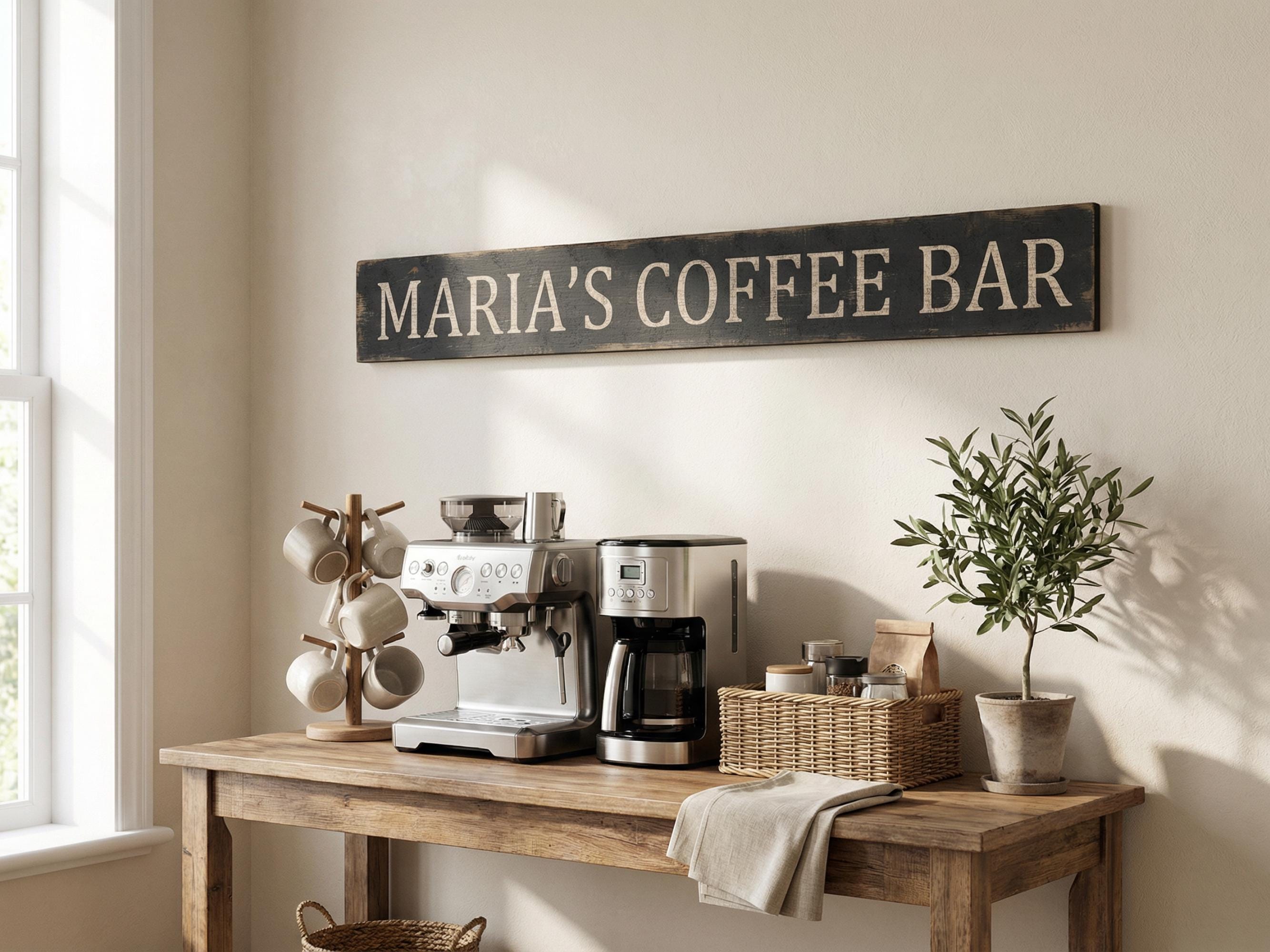 Custom Rustic Coffee Bar Sign