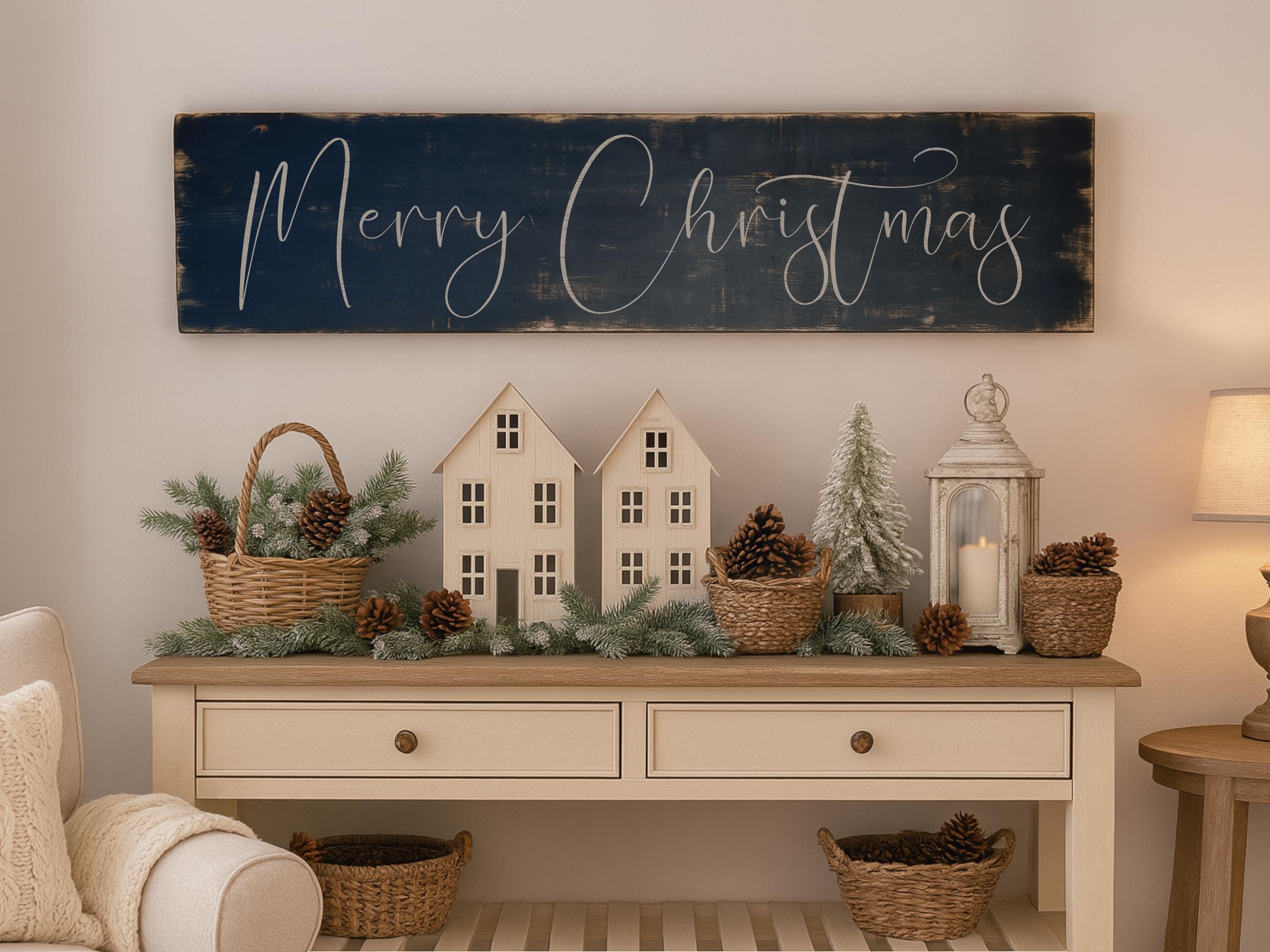 Rustic Merry Christmas Sign