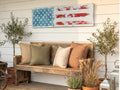 Antique Style Wooden American Flag