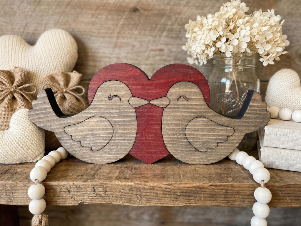 Reclaimed Wood Love Birds