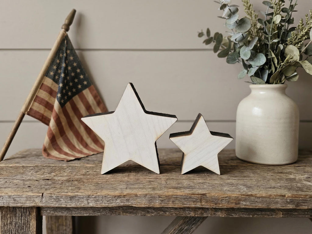 Reclaimed Wood 1776 Sign & Rustic Wooden Stars