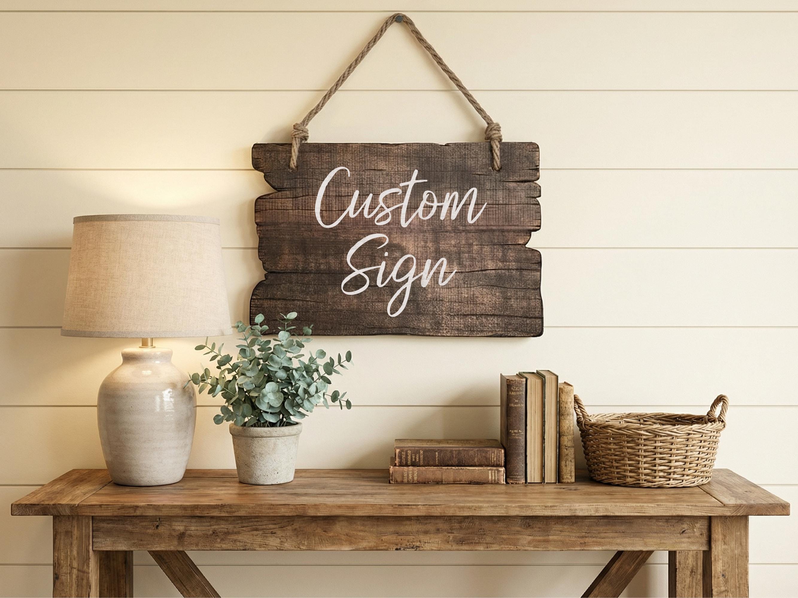 Custom Weathered Sign – Rugged Roots Decor