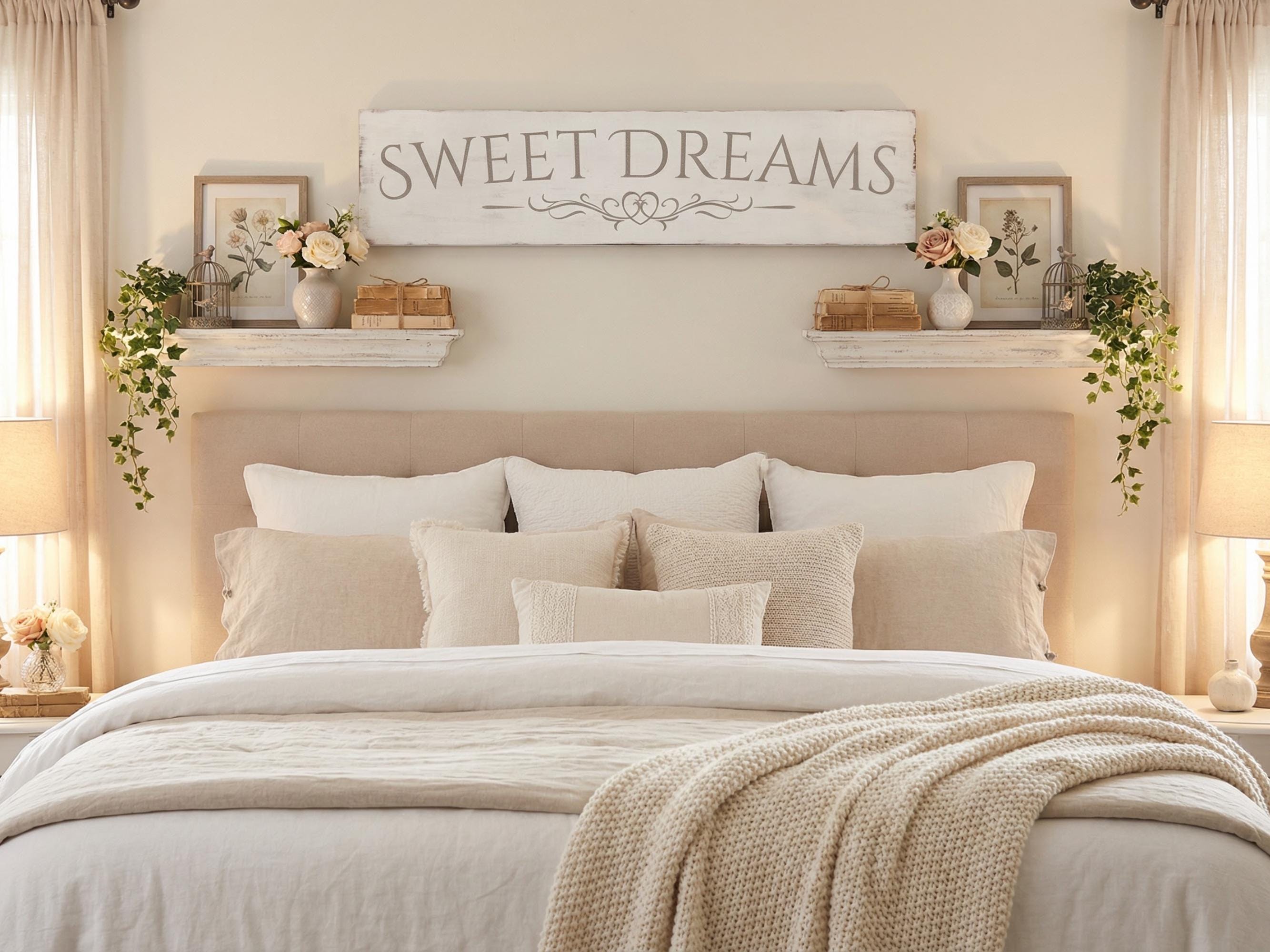 Antique Style Sweet Dreams Wooden Sign
