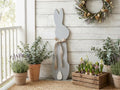 Gray Bunny with a Burlap Bow