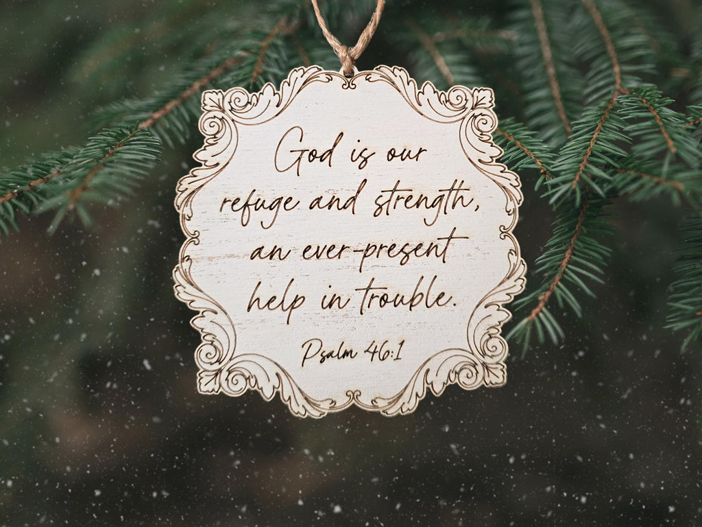 Custom Engraved Wooden Bible Verse Ornaments