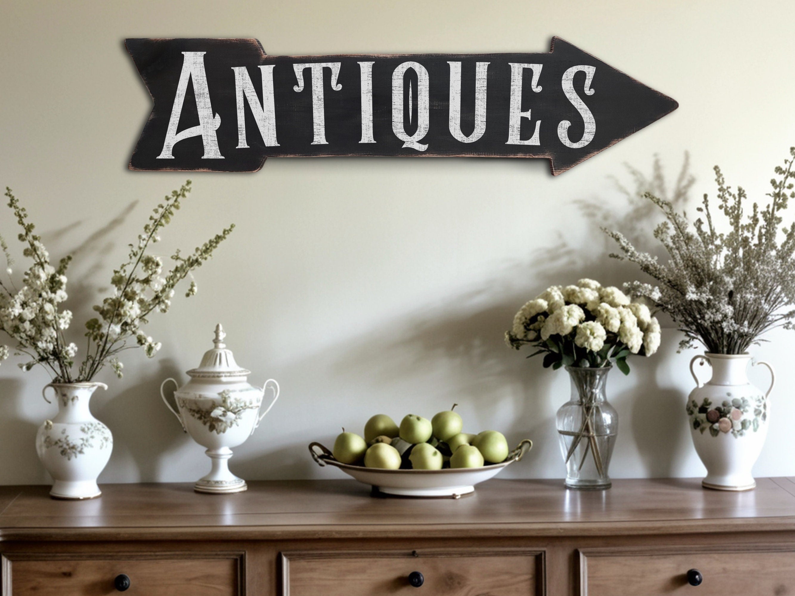 Antiques Arrow Sign