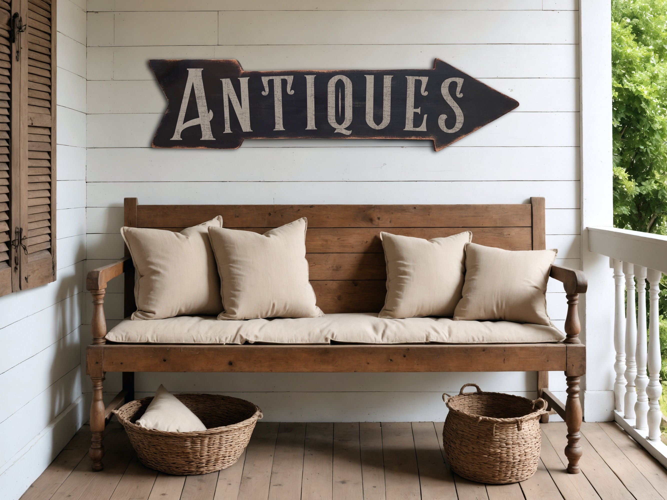 Antiques Arrow Sign
