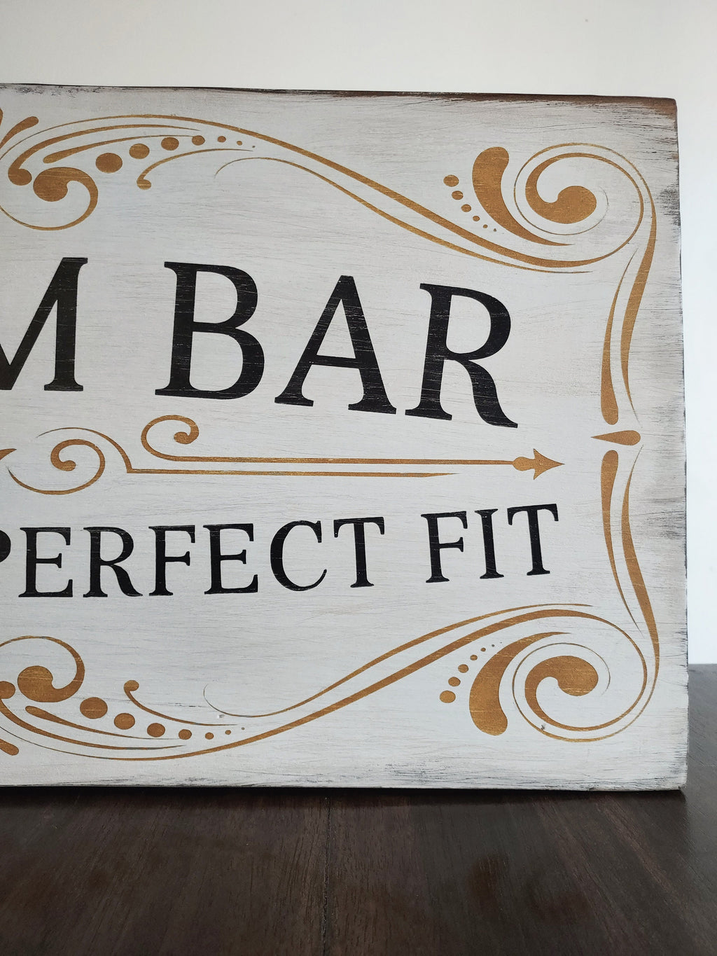 Antique Style Denim Bar Display Sign