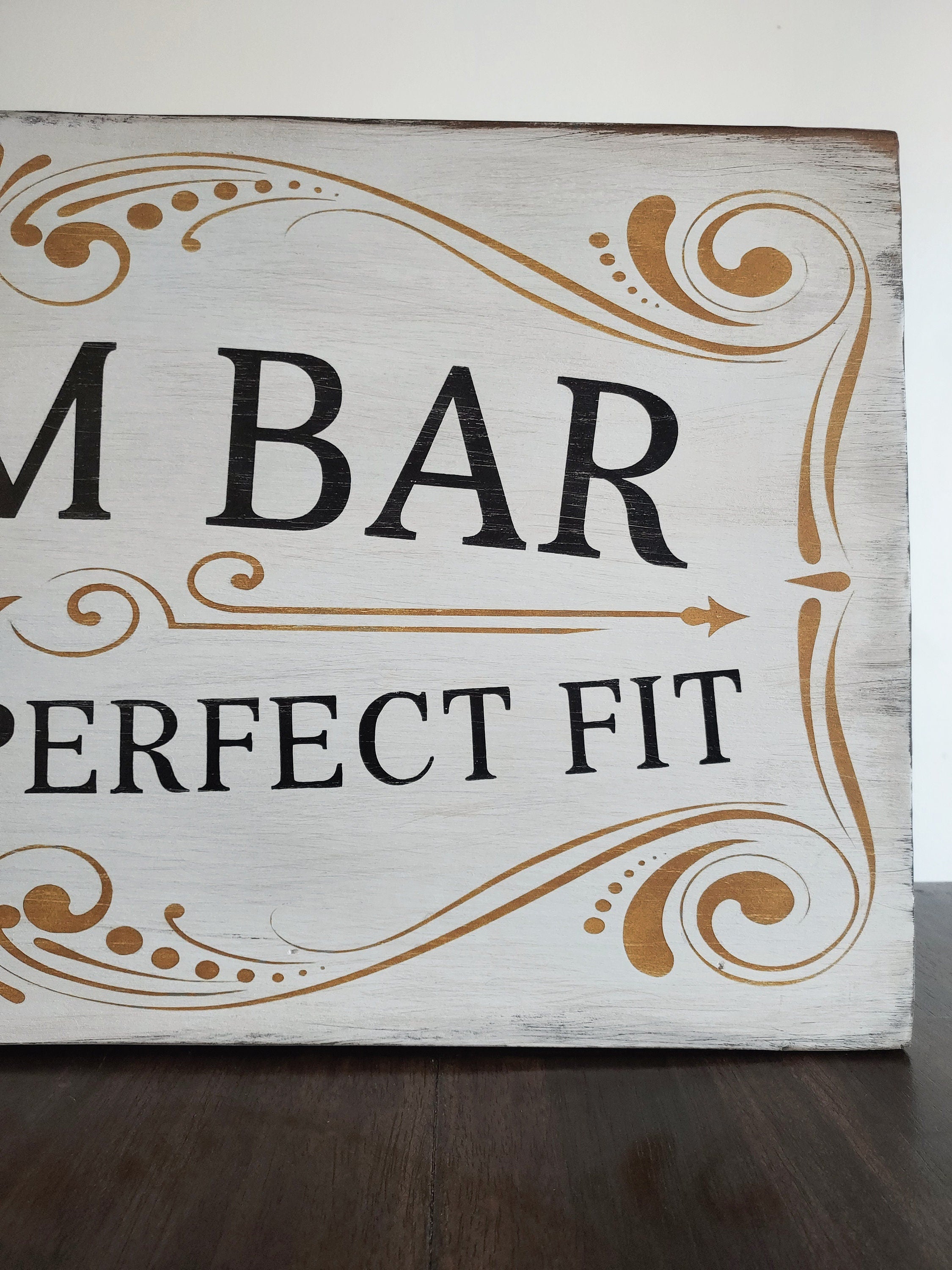 Antique Style Denim Bar Display Sign