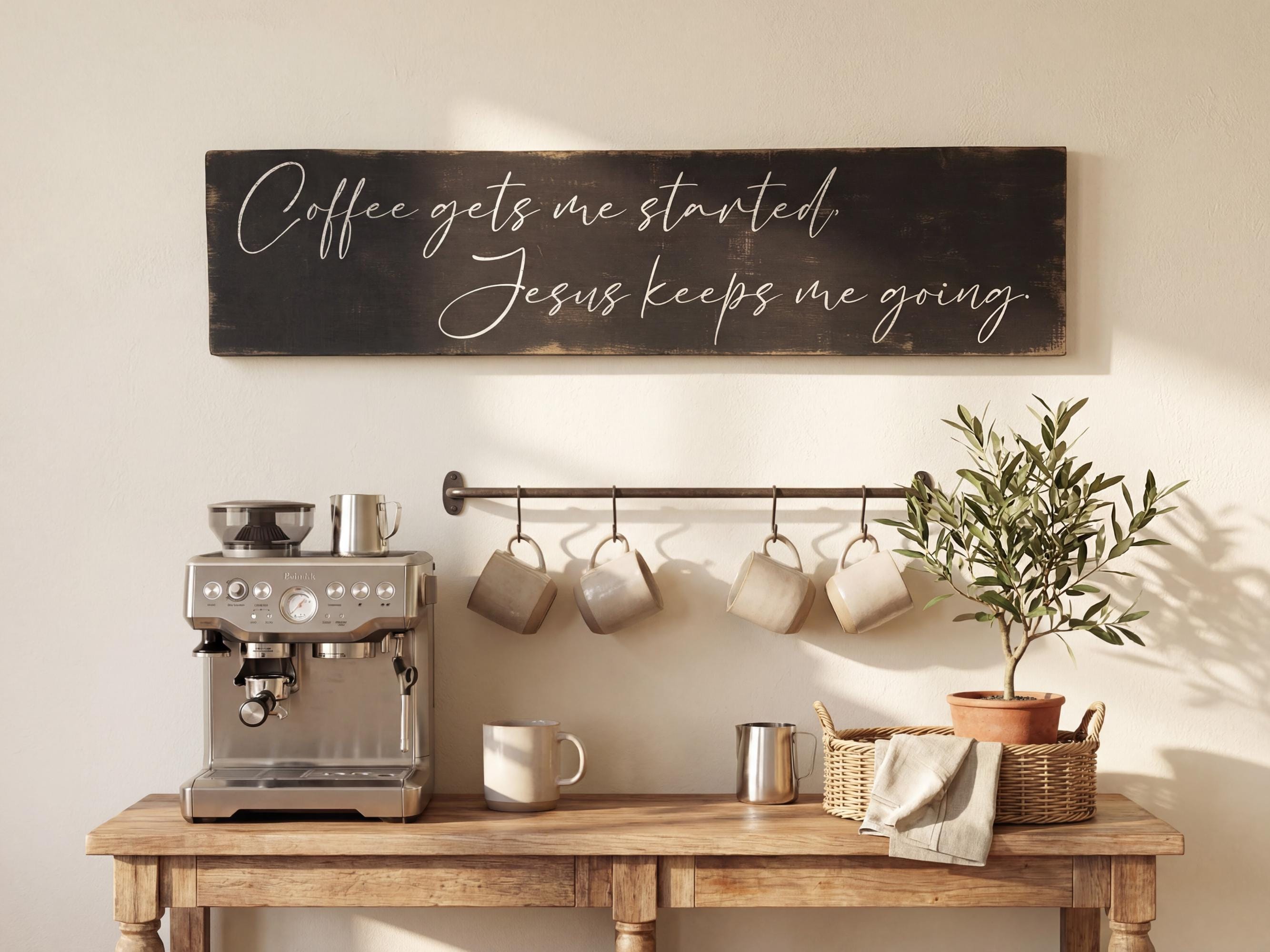 Antique Style Coffee Bar Sign