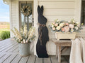 Black Bunny with a Jute Twine Bow