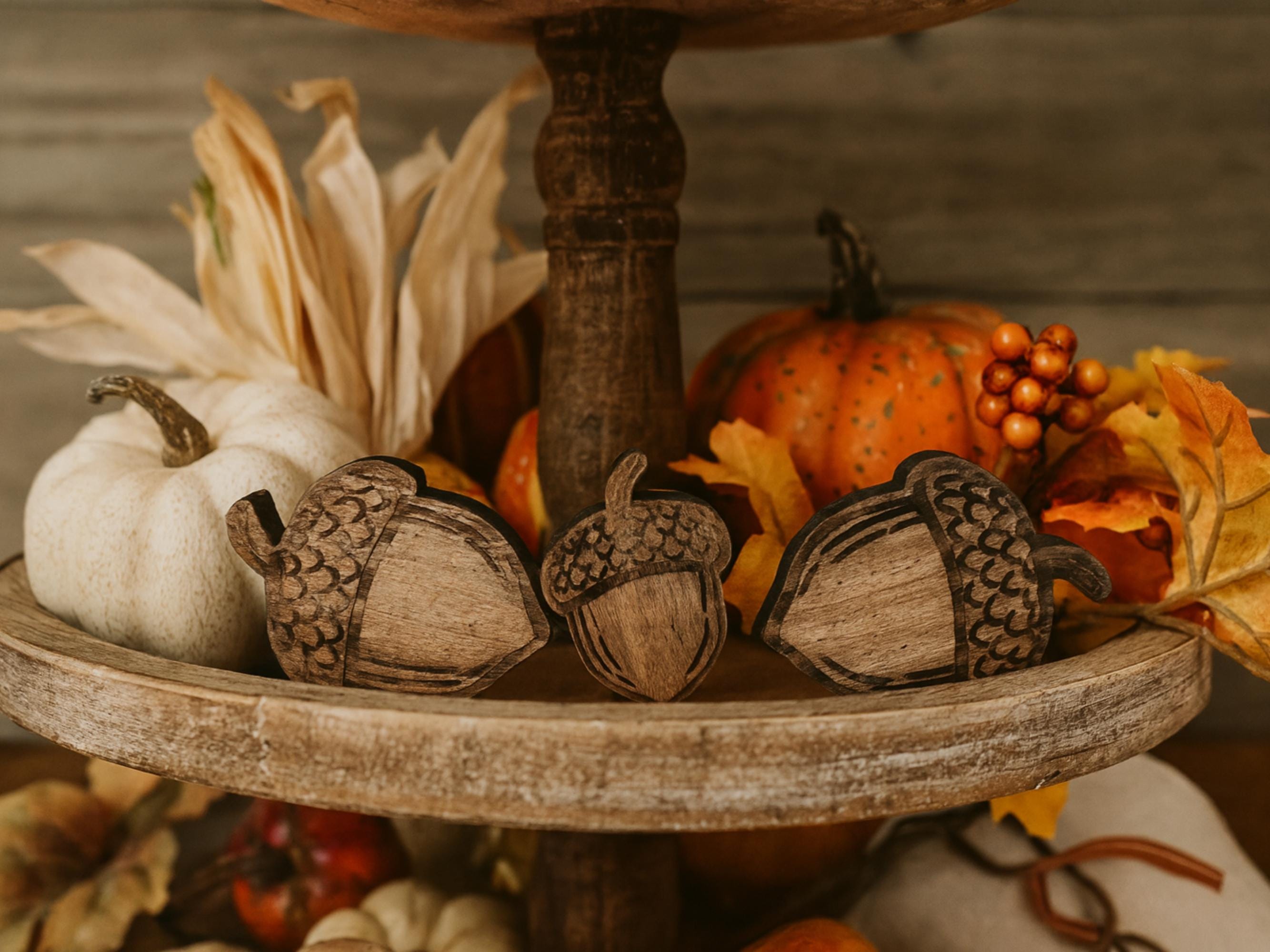 Reclaimed Wood Acorns