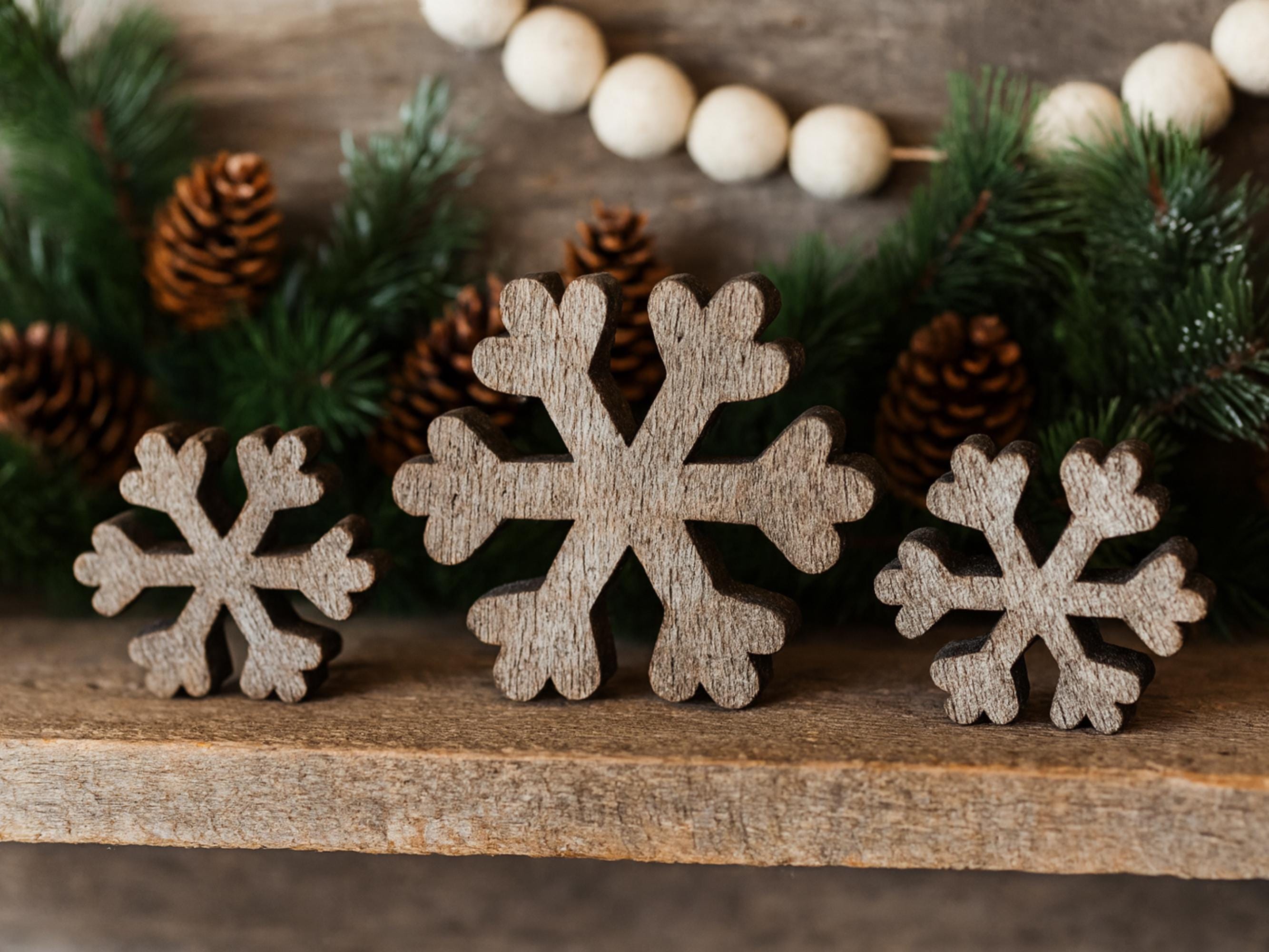 Reclaimed Wood Snowflakes