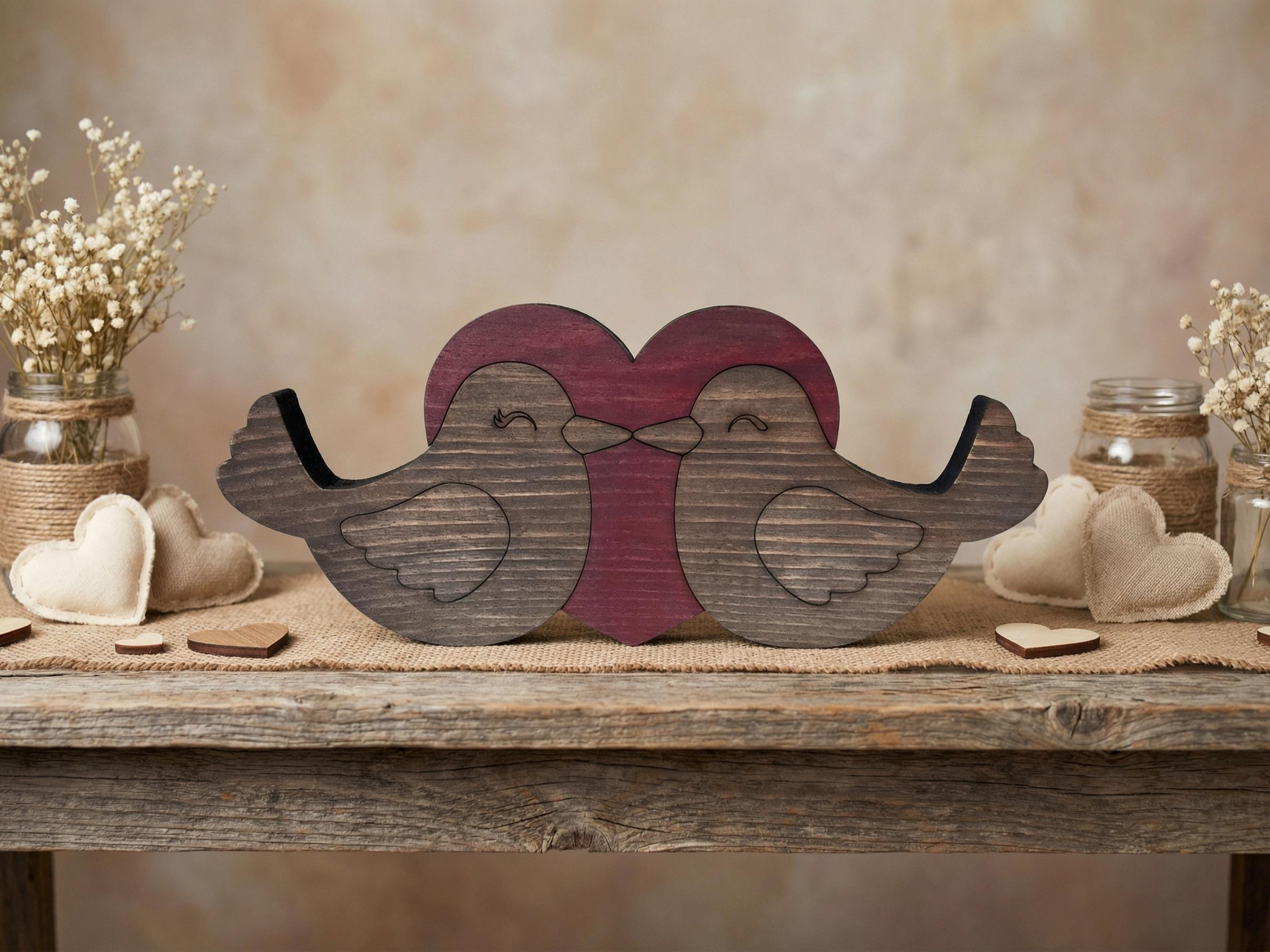 Reclaimed Wood Love Birds
