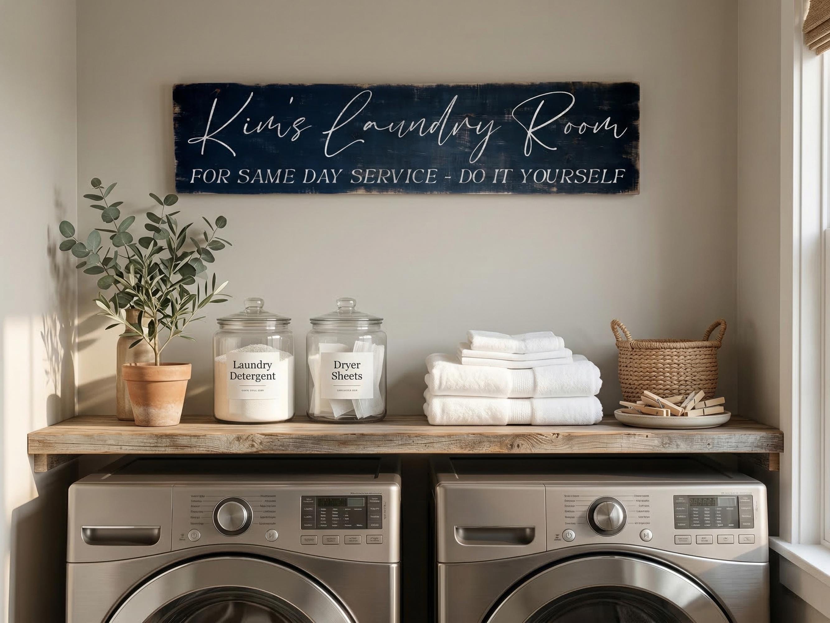 Custom Antique Style Laundry Room Sign