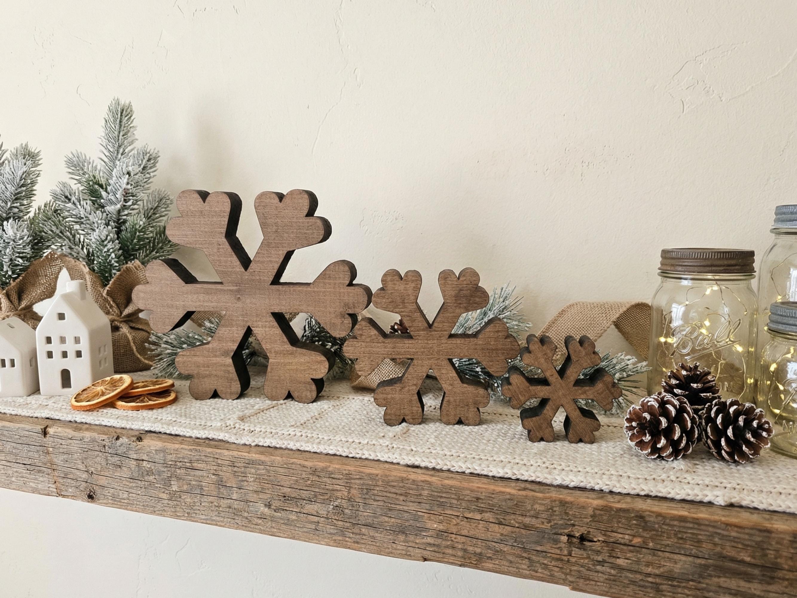 Reclaimed Wood Snowflakes