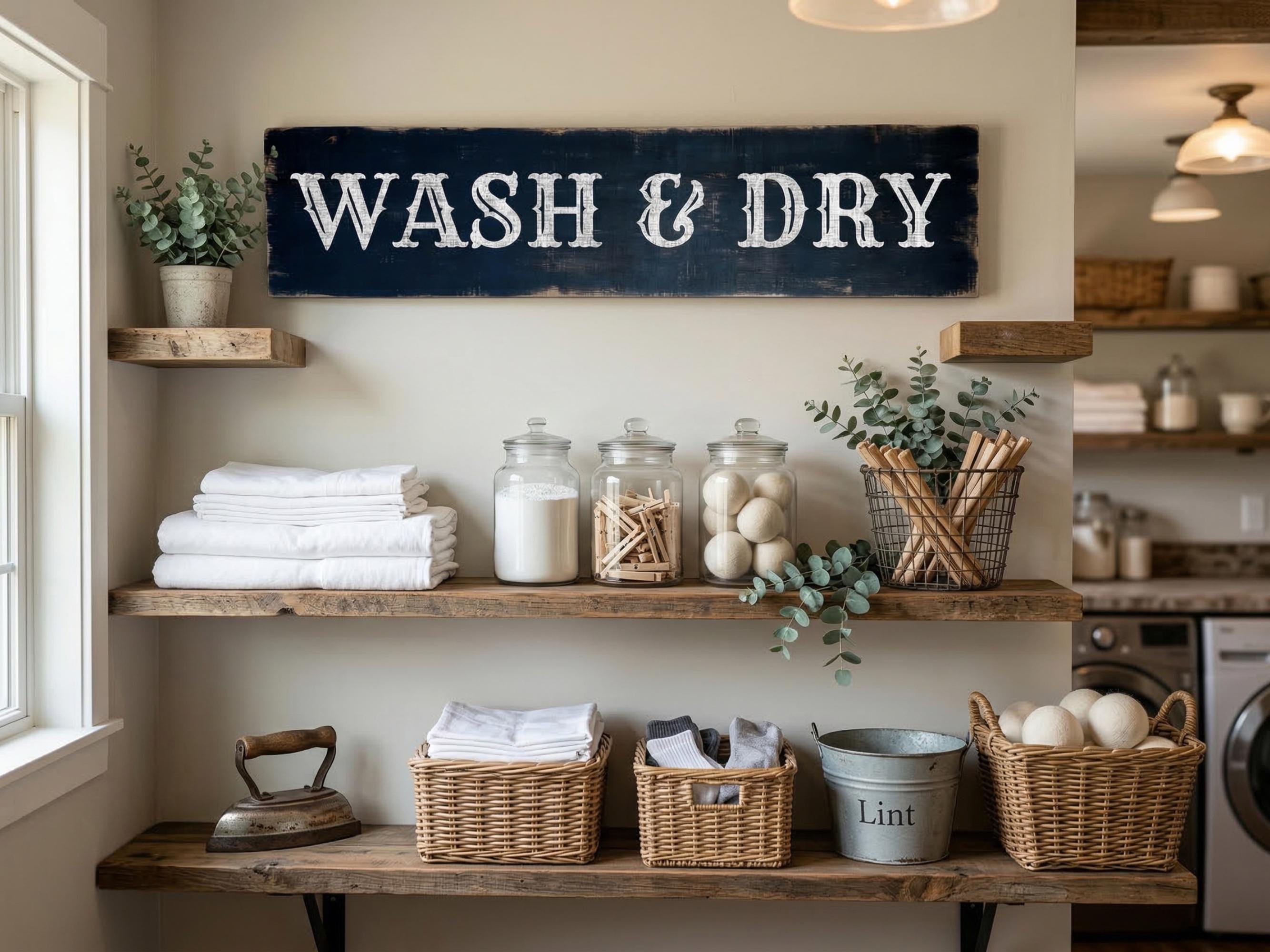 Antique Style Wash & Dry Sign