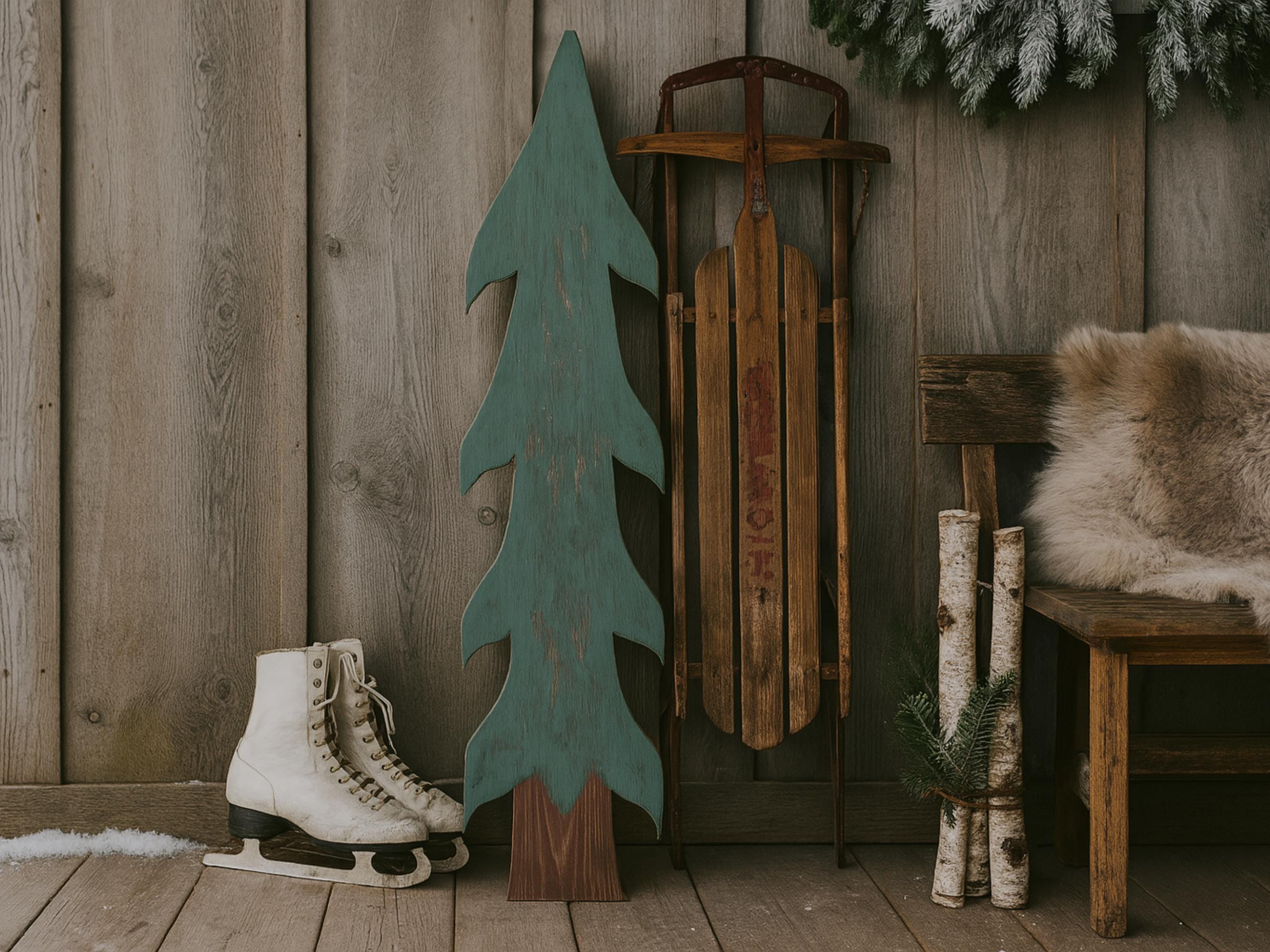 Rustic Wooden Tree 46"