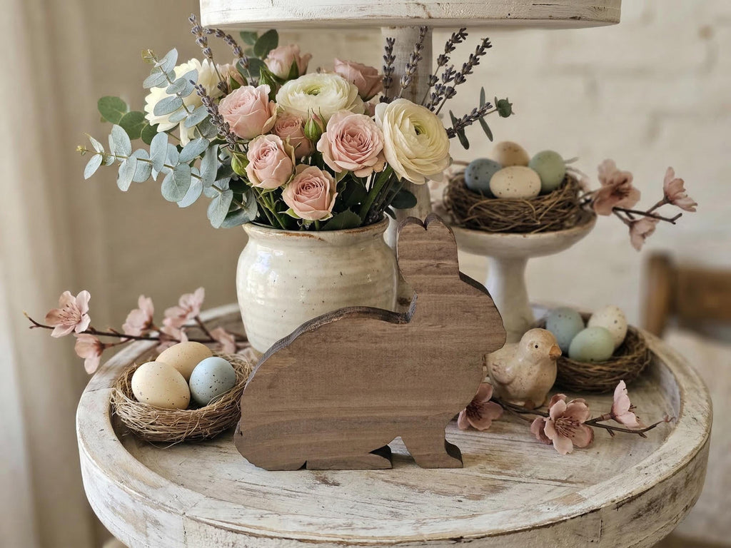 Reclaimed Wood Shelf Sitter Bunny Rabbit
